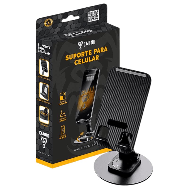 Suporte de Celular para Mesa Universal Fixo | Porta Celular Escritório Estudo Vídeos