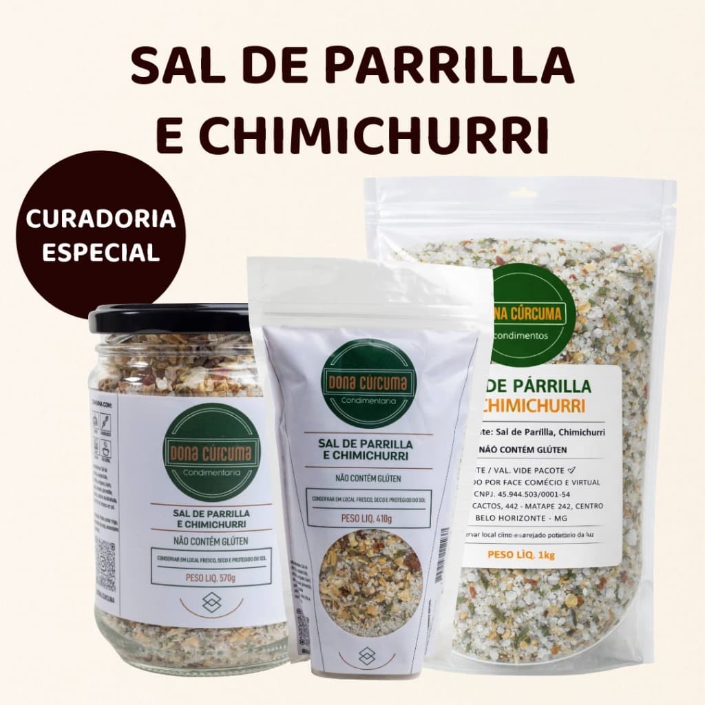 Sal de Parrilla e Chimichurri para Churrasco e Grelhados | Temperos e Especiarias – Dona Cúrcuma