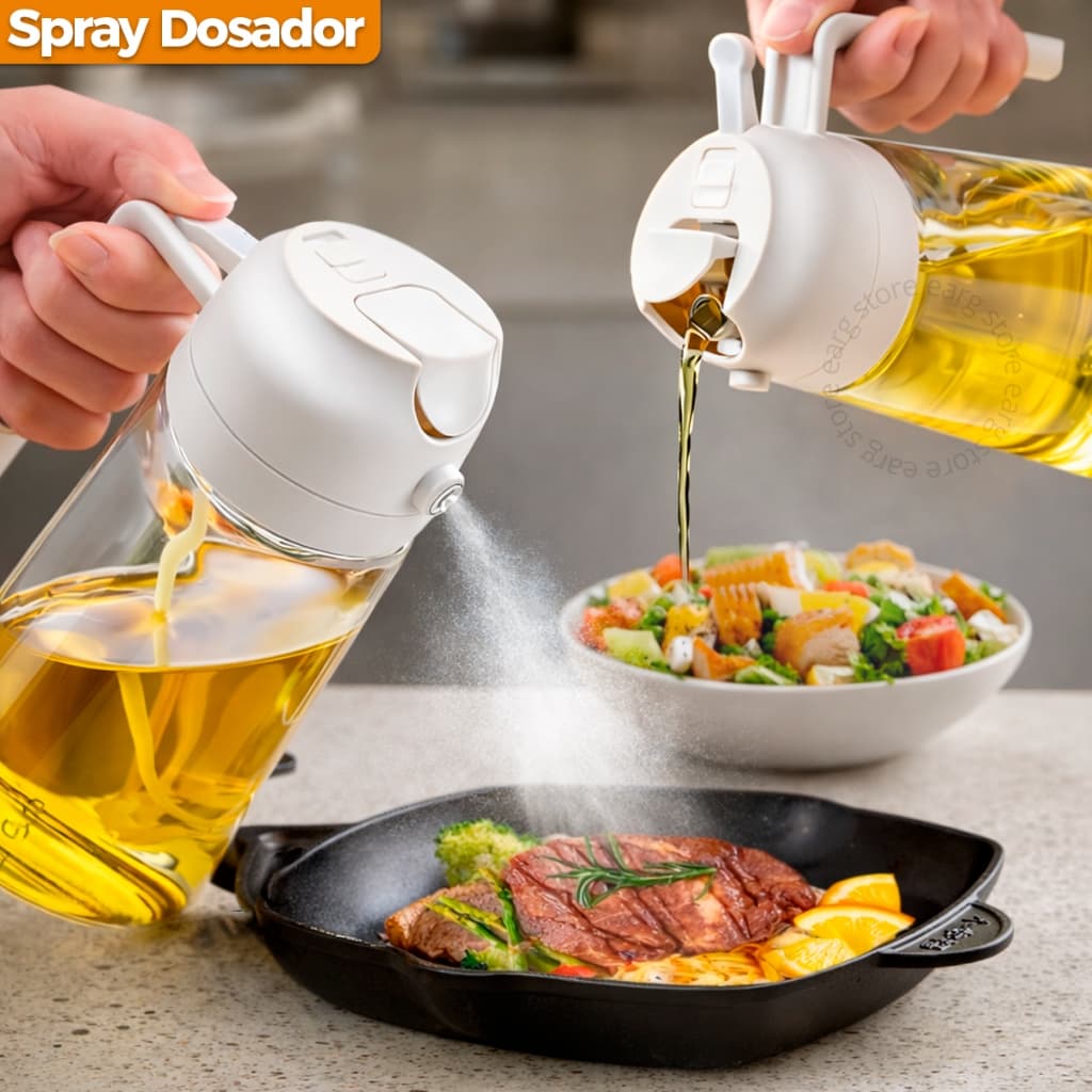 Spray Borrifador Dosador 1 2 Ou 3 Unidades Oléo Azeite Vinagre Galheteiro Cozinha 470ML