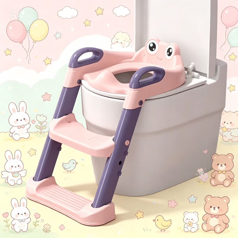 Assento Redutor Infantil de Vaso Sanitário Menina. Conforto e Segurança.