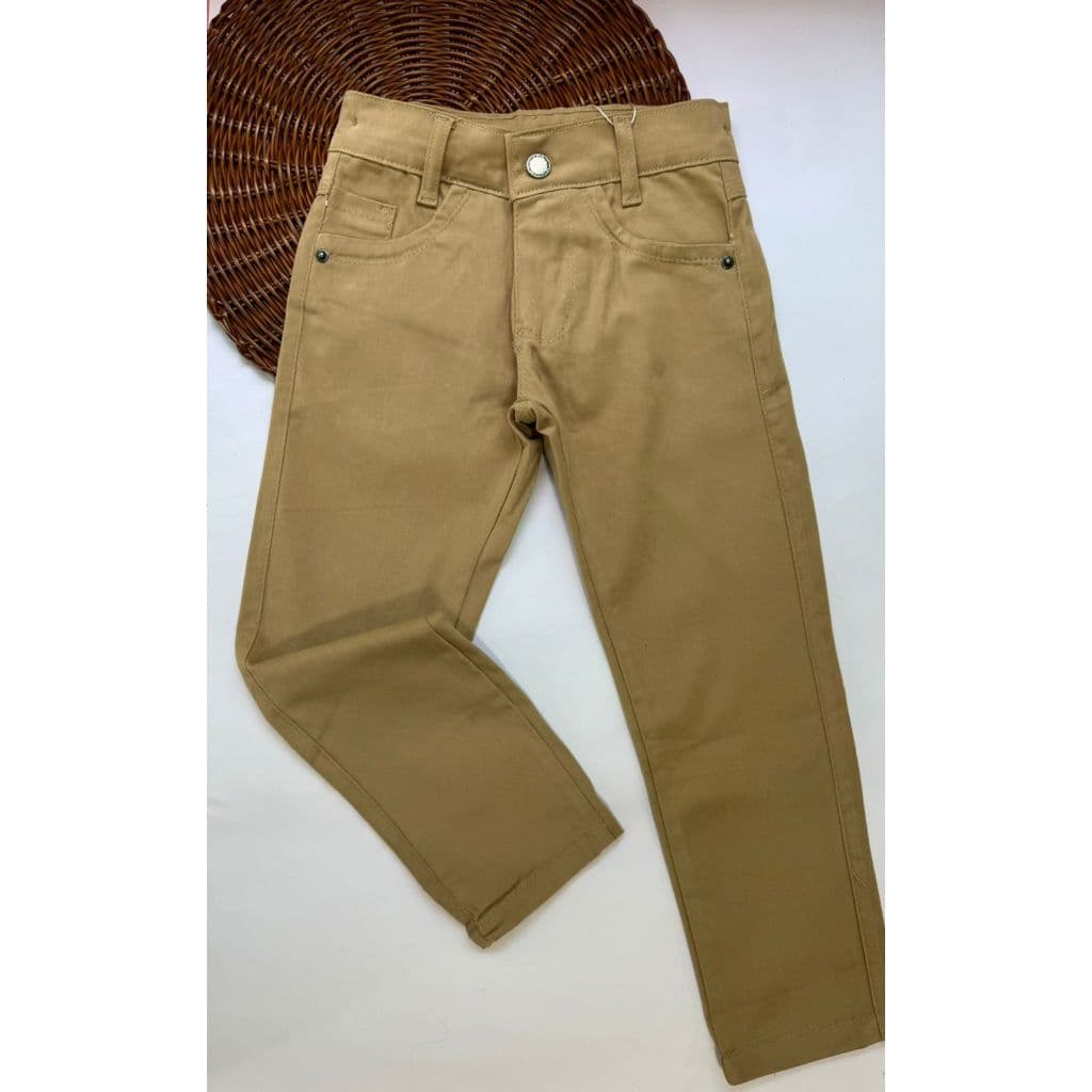 Calça Infantil Masculina Juvenil Slim Menino Sarja