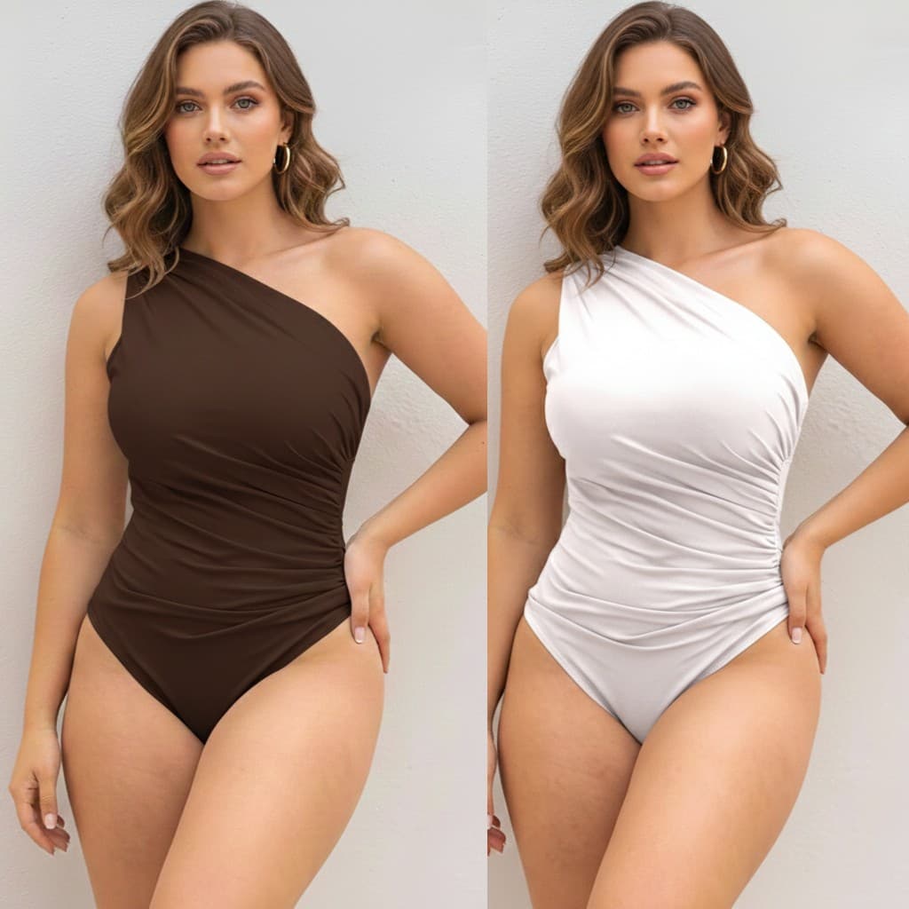 Kit 2 Body Drapeado Feminino Elegante Luxo Mula Manca com Forro em Suplex Poliamida Premium