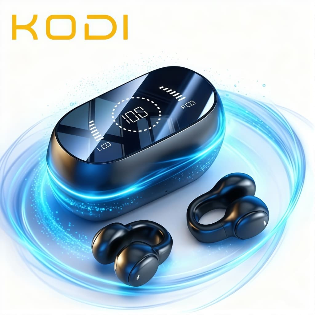 Fones de ouvido sem fio Bluetooth Ear-Hook 5.4 Mini fones de ouvido estéreo para Android Ios -B4