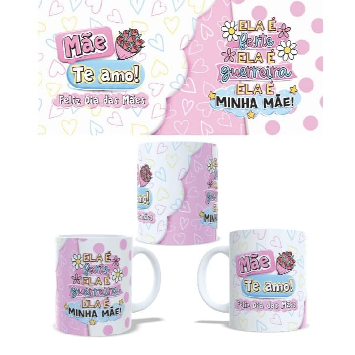 CANECA DE PORCELANA DIA DAS MÃES MÃE TE AMO