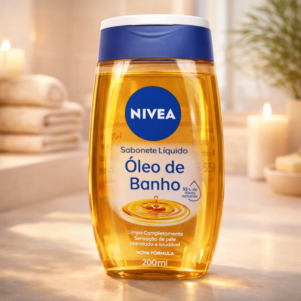 NIVEA Sabonete Líquido Óleo de Banho - 200 ml 55% Óleos naturais