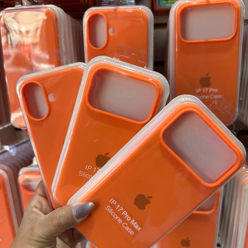 case capa laranja aveludada por dentro iPhone 17/17 pro 17Air/ 17 pro Max