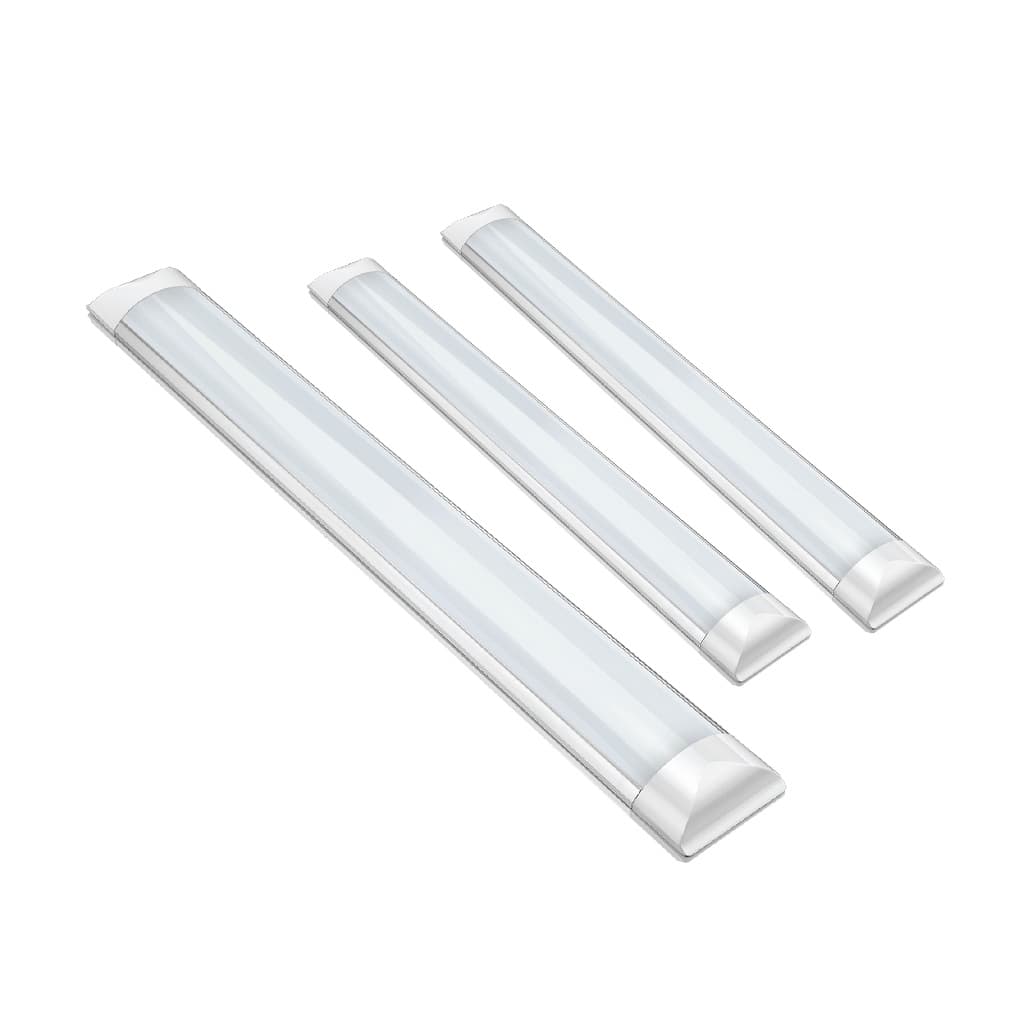 Kit 3un 18w Luminária Slim 60cm Branco/ Amarelo/ Neutro Tubular Slim Sobrepor
