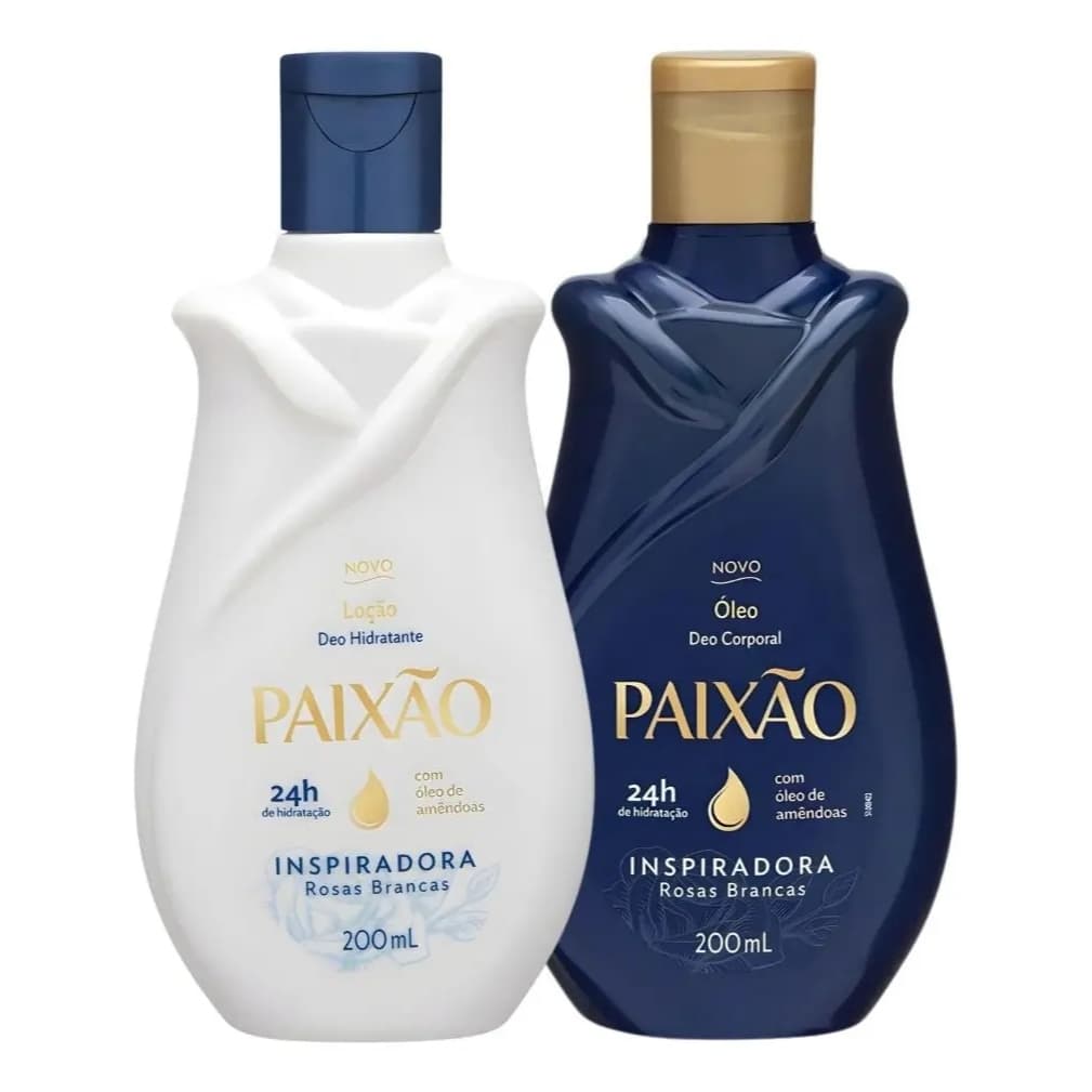 Kit Óleo de Amêndoas Paixão 200ml + Hidratante 200ml Inspiradora  (Kit Paixao c/ 02 produtos)
