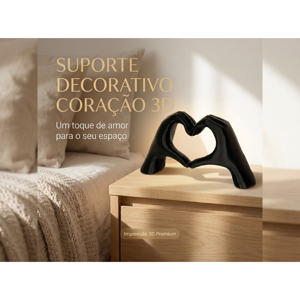 Escultura Mãos Formando Coração – Decoração Moderna e Criativa - Presente dia das mães