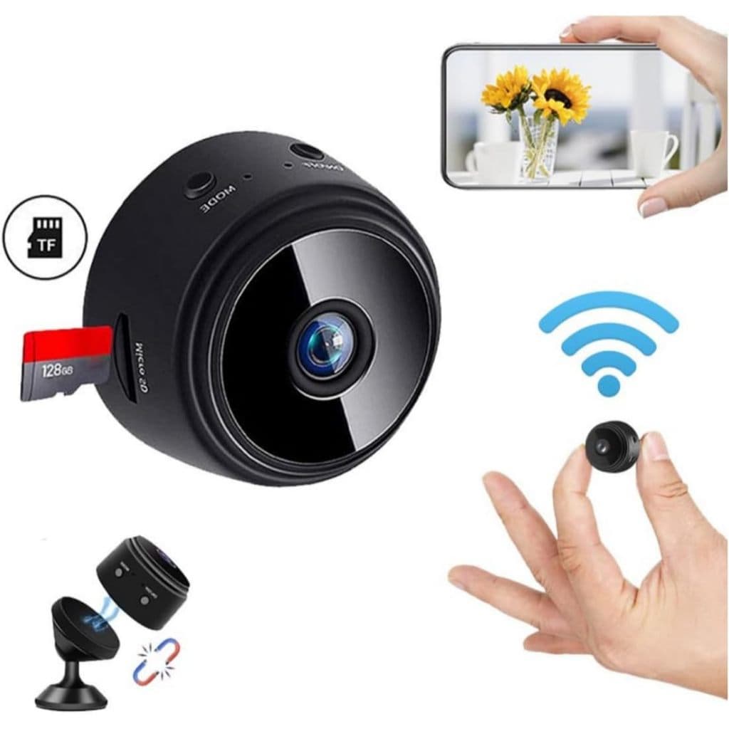 Câmera de Segurança Mini A9 - Monitoramento Discreto com Visão Noturna e Base Magnética