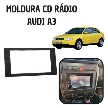 Moldura Painel P/ Radio Cd Player E Dvd Audi A3 2003 até 2006