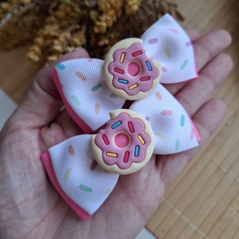 Laços de cabelo cookies Laços de cabelo infantil doce granulado