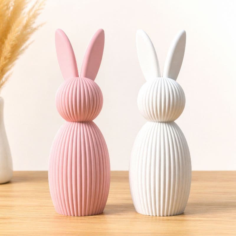 Coelho Decorativo 3D em PLA – Decoração de Páscoa Minimalista