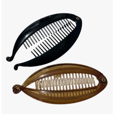 Presilha De Cabelo Banana Kit 2 Pregadeiras Presilha Luxo Pregadeira de Cabelo Elegante para  Festa e Dia a Dia
