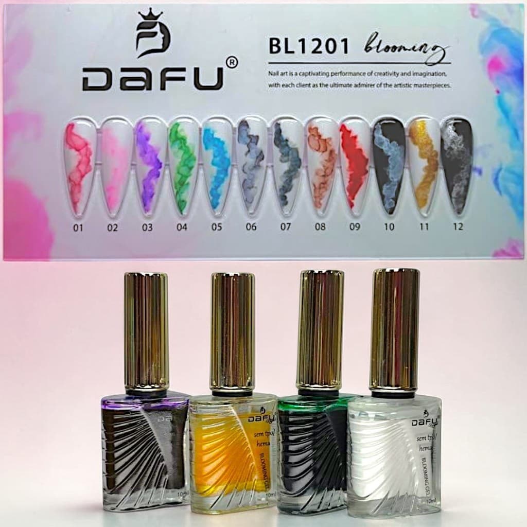 Blooming Líquido Colorido Dafu 10ml Efeito Aquarela Marmorizado Nail Art