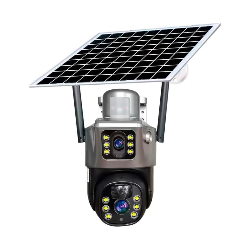 Camera De Segurança Solar 4g Lente Dupla Zoom 4k Colorida