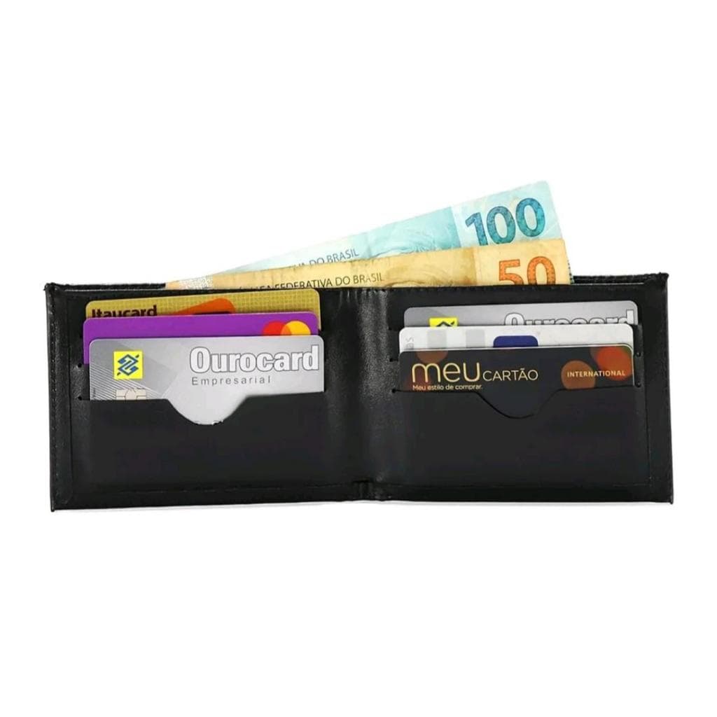 Carteira Masculina - Porta Cartões CNH Compacta Moderna Elegante Minimalista