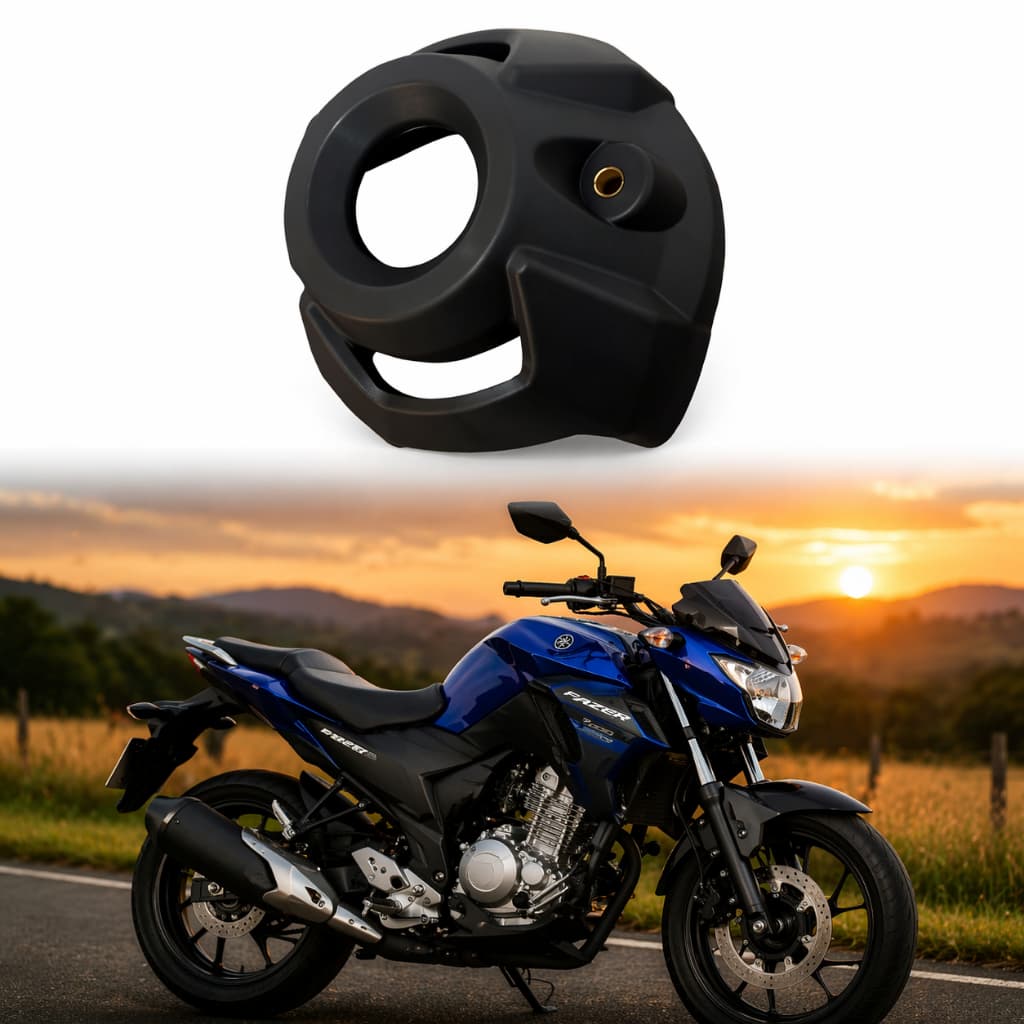 Ponteira Protetora De Escapamento Para Moto Yamaha Fazer250 2018-2023