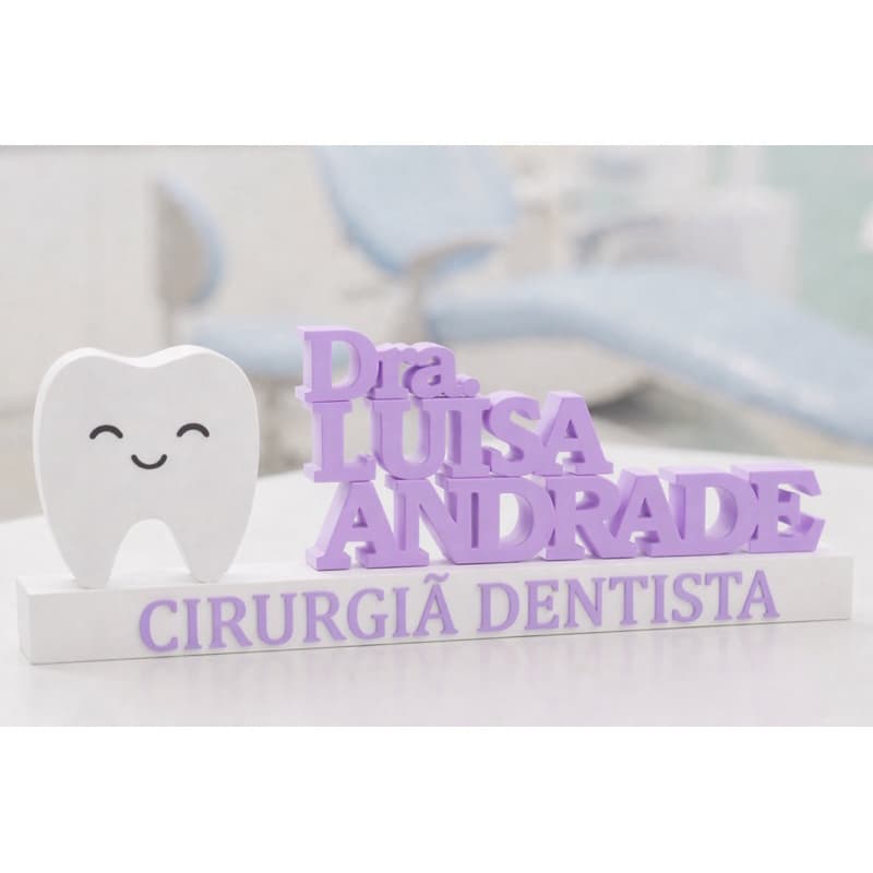 Placa Profissão Decorativa Dentista Odontologia