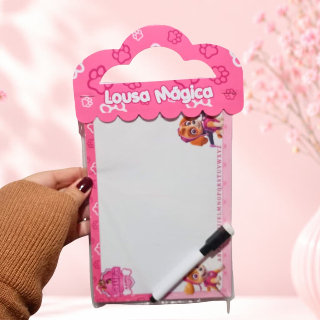 Lousa Mágica 3 em 1 Skye - Lembrancinha Personalizada Skye - Skye - Lousa Mágica Skye