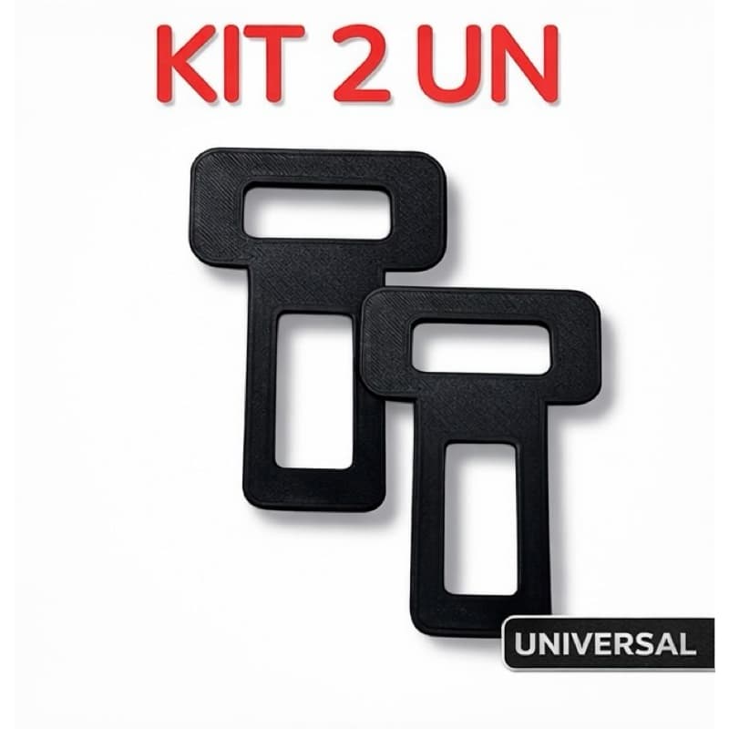 Kit 2 Extensor Clip Cinto de Segurança Universal Anti Alarme Sonoro Fivela Acessório Carro