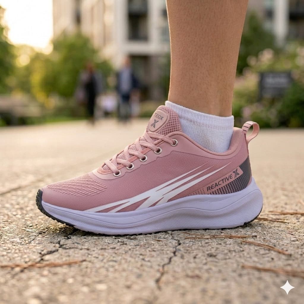 Tênis Feminino Olimp Caminhada Corrida  Academia Sport Lazer passeio  Super Macio Confortável Teox