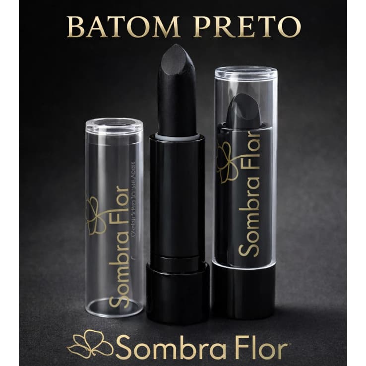 Batom Matte Preto Sombra Flor - lançamento