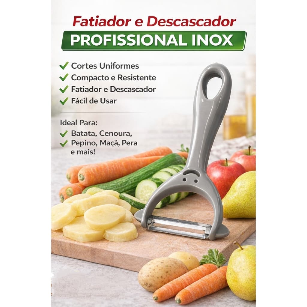descascador, descascador legumes, descascador frutas, utensílio cozinha, cortador legumes, cozinha prática