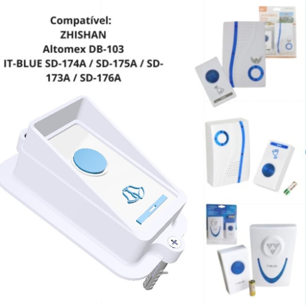 Proteção/Roubo Chuva Campainha Eletrônica S020 - ZHISHAN, BM-A153, BM-604,  IT-BLUE SD-174A, Altomex DB-103 reforçada