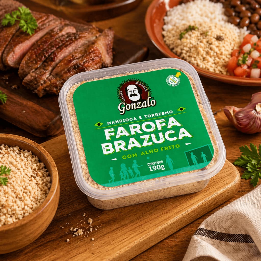 Farofa Brazuca - com Alho Frito 190g - Gonzalo