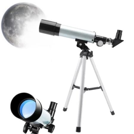Telescopio astronomico profissional Tripé Ajustável 360x50  Luneta Lunar Lorben Refrator Terrestre F36050