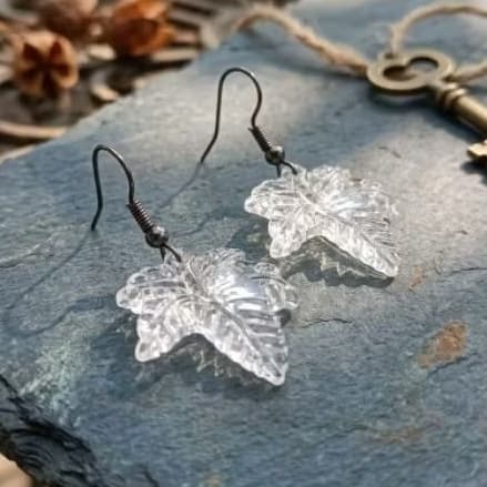 Brinco de acrílico cristal leaf brinco feminino