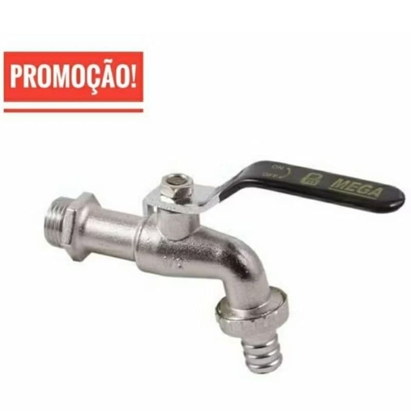 Torneira Esfera METAL PESADO para Jardim Tanque 1/2  - Mega