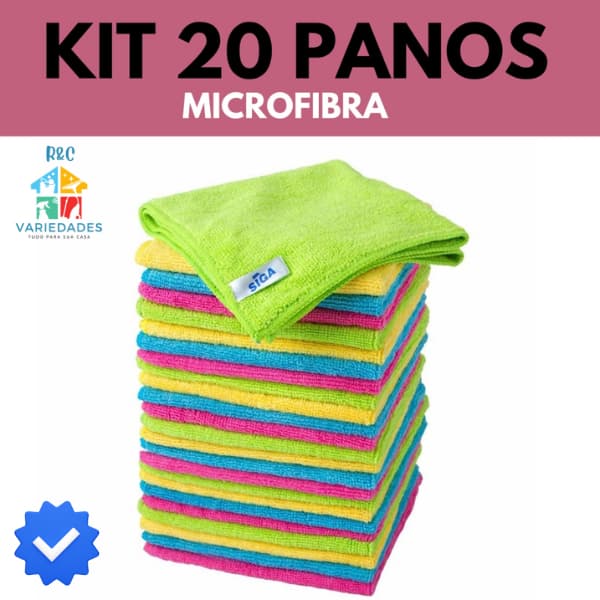 Panos De MICROFIBRA 30 x 30 Super Absorvente Multiuso Não Solta Fiapo, Doméstica e Automotiva