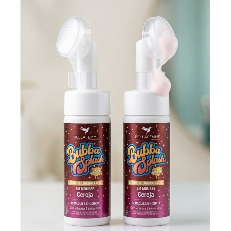 mousse sabonete líquido facial cereja 🍒cheiro de chiclete