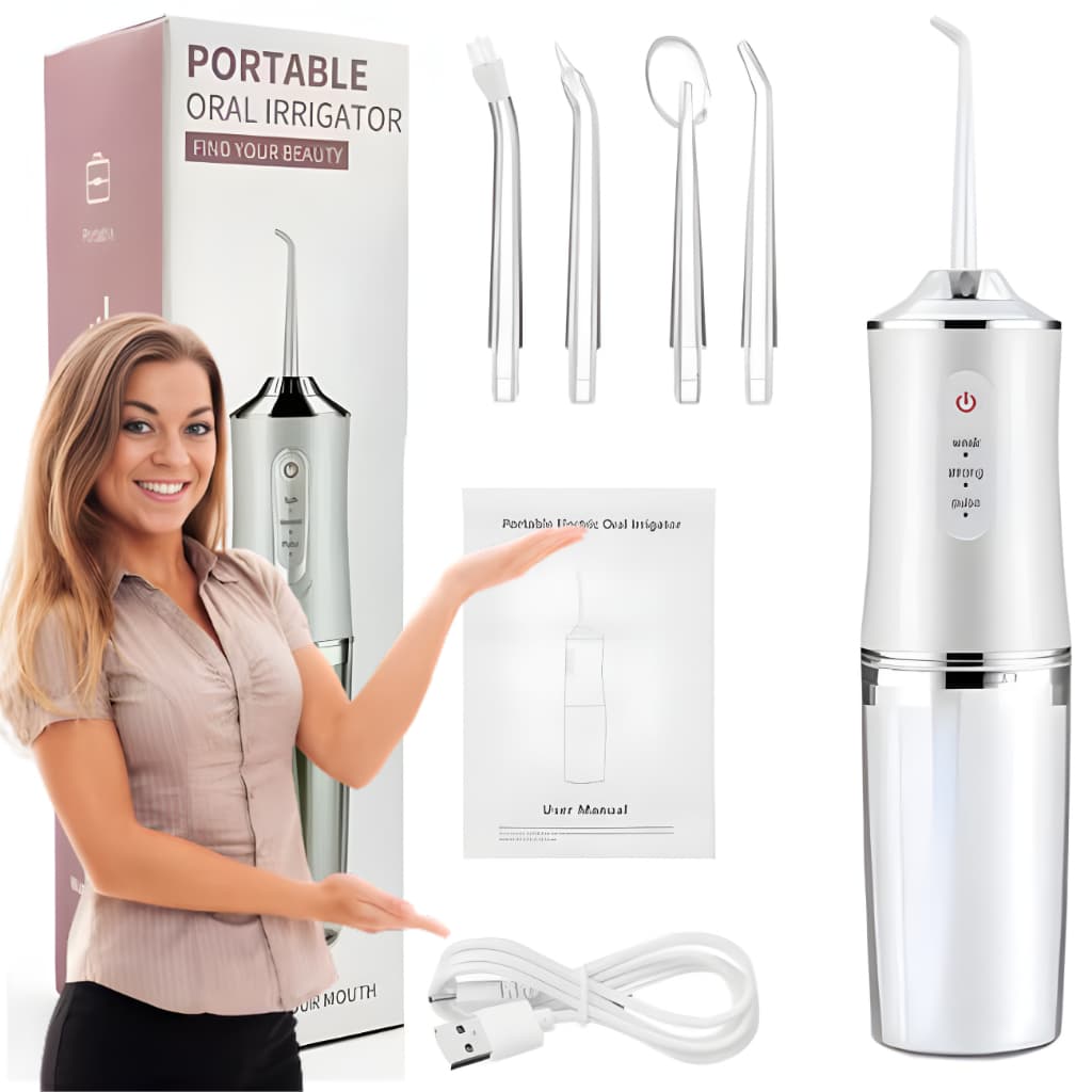 Jato Água Irrigador Oral Limpeza Bucal Dentes Portátil Elétrico USB