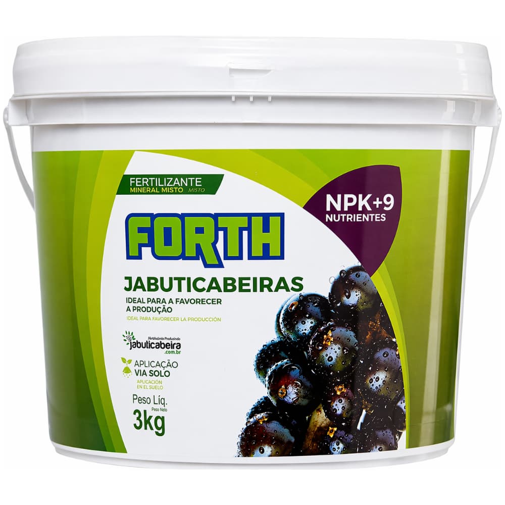 Fertilizante Forth Jabuticabeiras Balde 3 Kg Forth Jabuticabeira