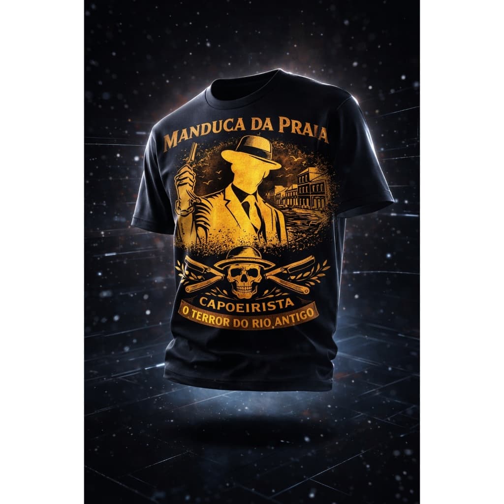 Camiseta Estampada Coleção Origens Da Capoeira Unissex 100% Algodão