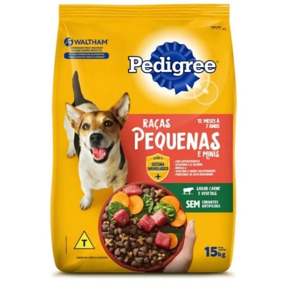 Ração Pedigree Carne E Vegetais Adulto Pequeno 15kg