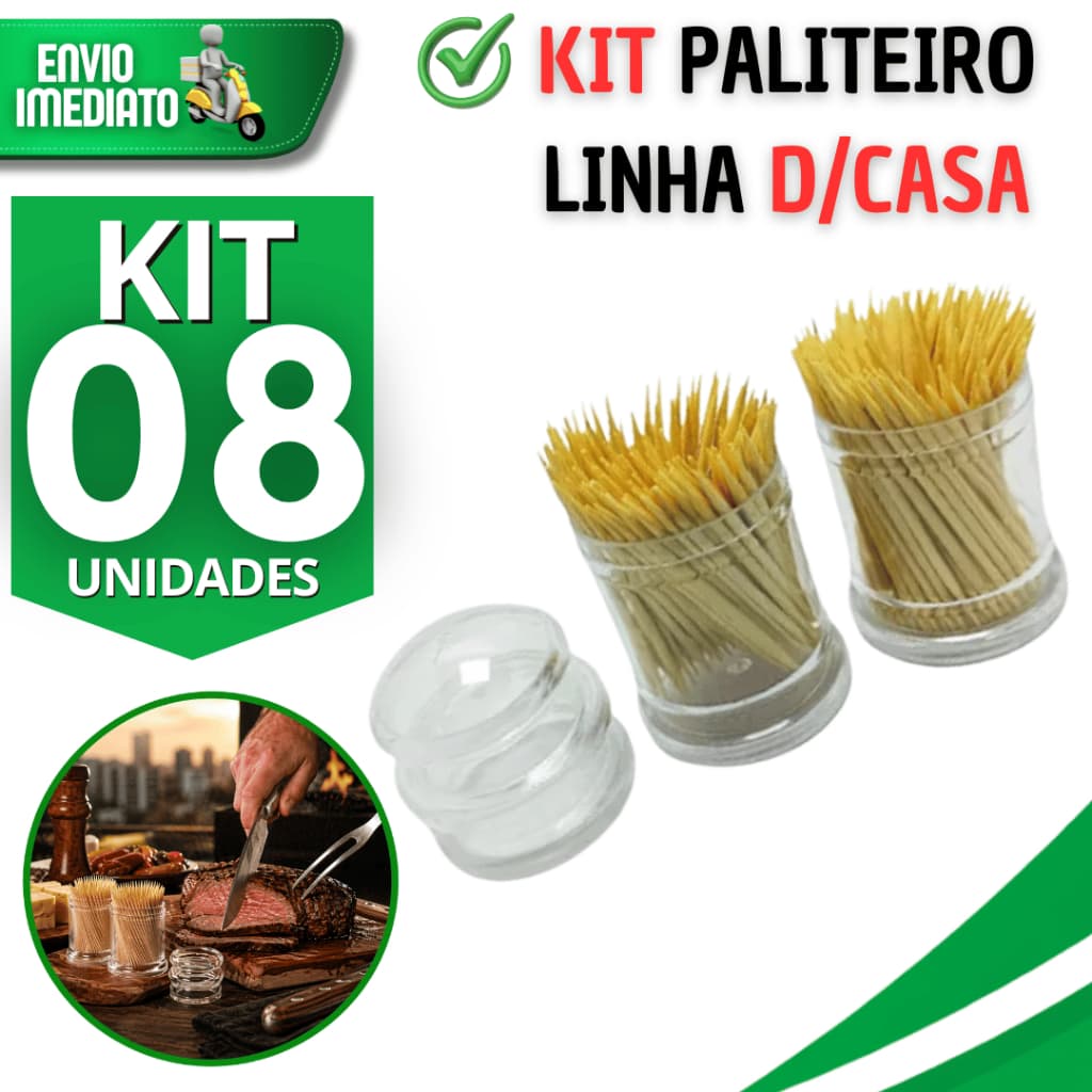 Kit Paliteiro Linha D Casa Praticidade Higiene Restaurante Casa Bar