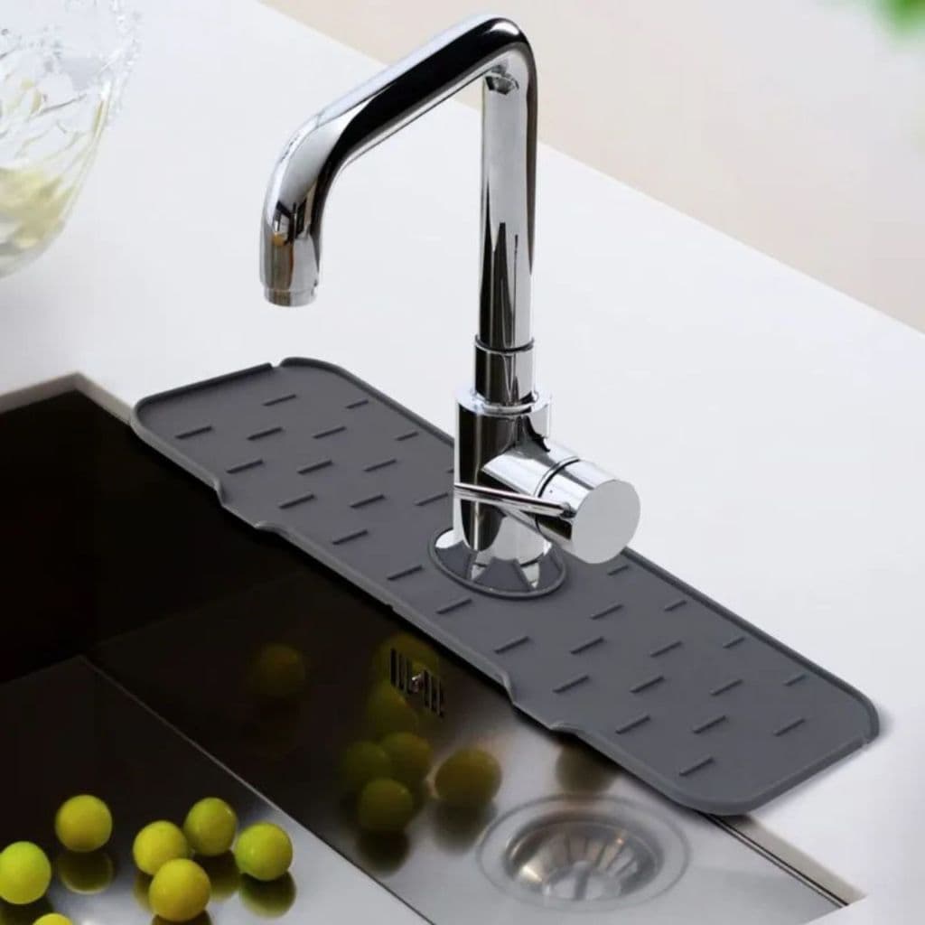 Tapete Pia Silicone Anti Respingo Protetor Torneira Bancada Cozinha Banheiro Escorredor Lavável