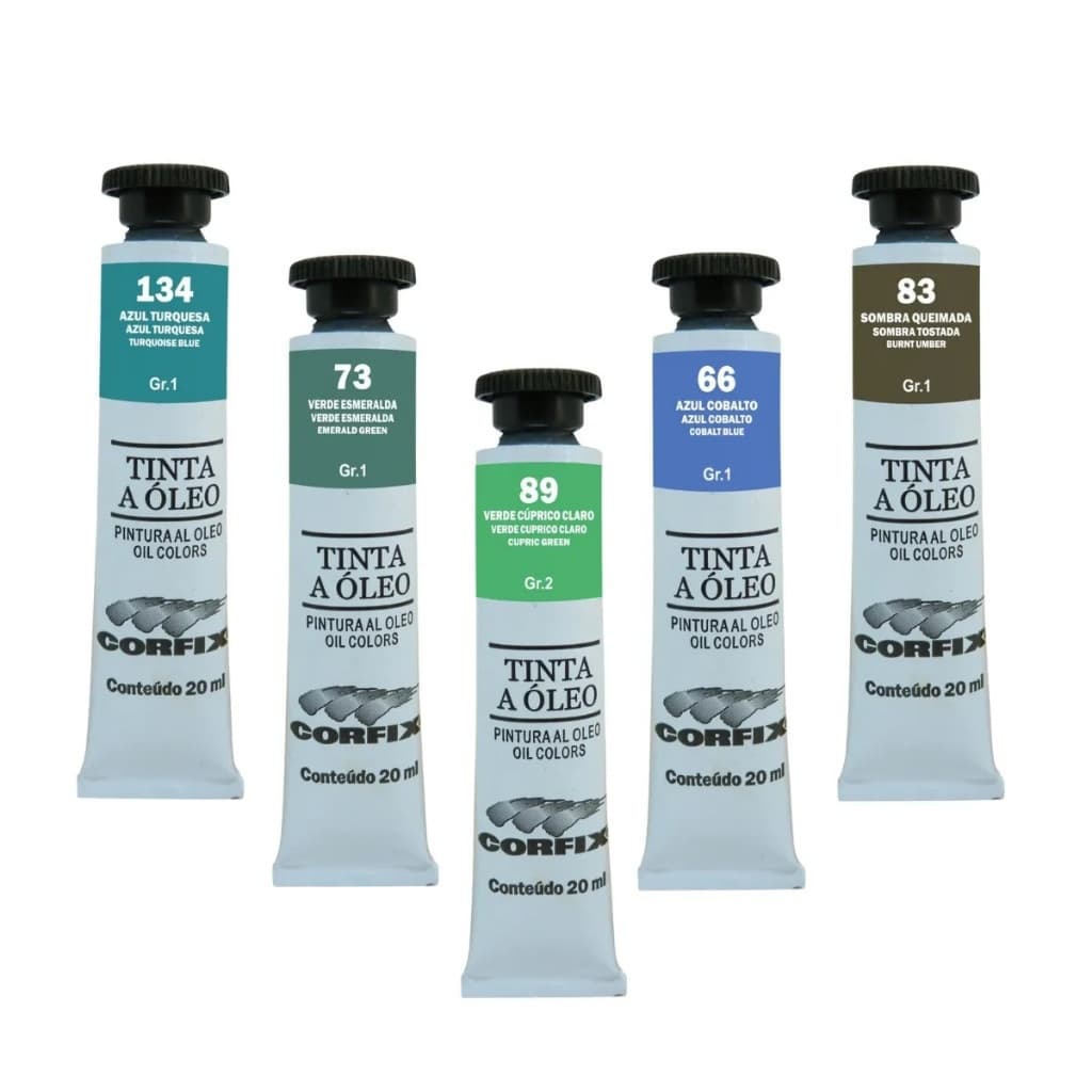 Tinta Óleo Cores Frias 20ml Corfix