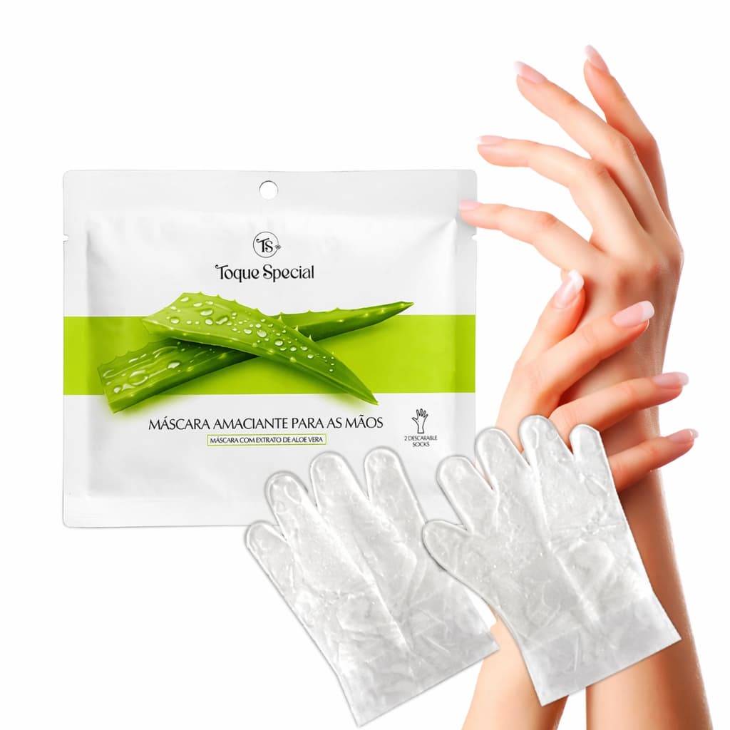 Máscara Hidratante para Mãos – Luvas Nutritivas com Niacinamida, Ureia e Ácido Hialurônico, Mãos Macias e Suaves