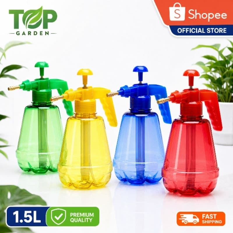 Pulverizador 1,5L Top Garden Pressurizado Borrifador Jardim Plantas Limpeza Alta Pressão