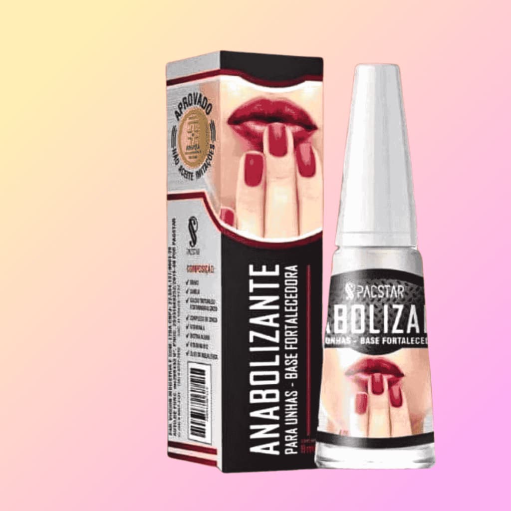 Base Fortalecedora Anabolizante Sem Formol 8ml  Crescimento Unhas Fracas Biotina