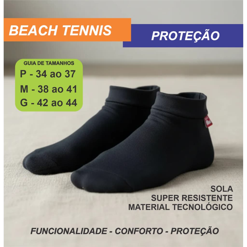 Sapatilha Meia pra Areia Beach Tennis Neoprene Volei Praia Areia Futvolei Hibrida Antitermica