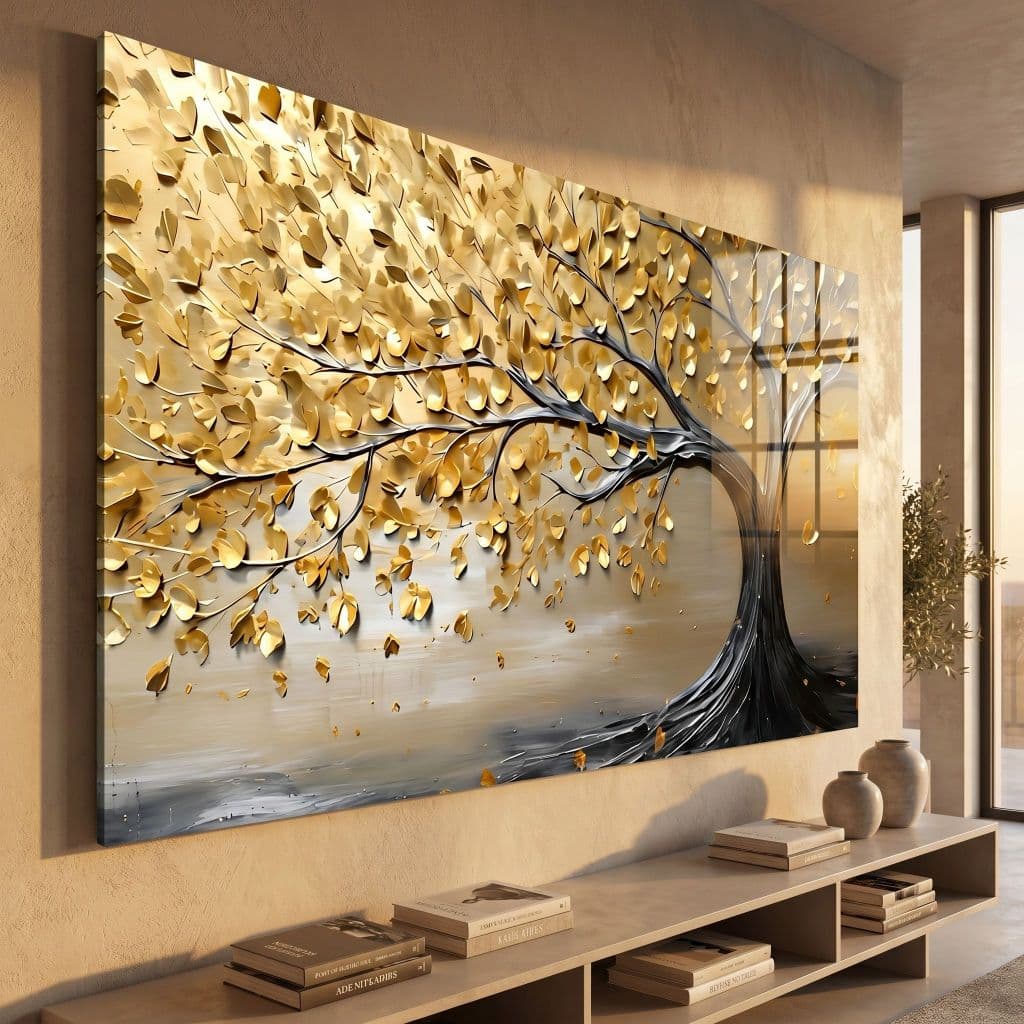 QUADRO DECORATIVO GRANDE 80x110CM ARVORE DA VIDA DECORAR PAREDE SALA QUARTO ESCRITÓRIO HALL LUXO