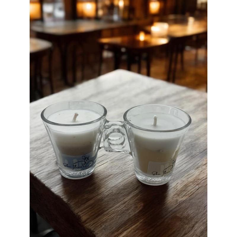 Kit Velas Aromáticas em Xícaras de Vidro | Velas Decorativas Artesanais + Embalagem Presente | Decoração Elegante