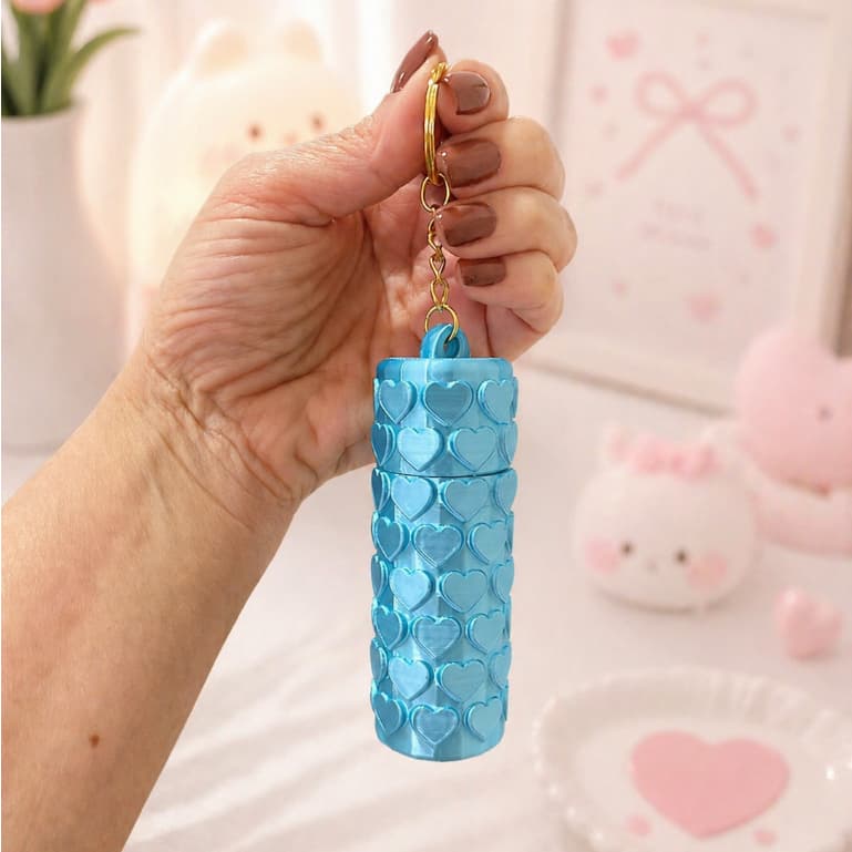 Chaveiro Porta Batom 3D Personalizado Feminino | Compacto, Brilhante e Fofo l Presente l