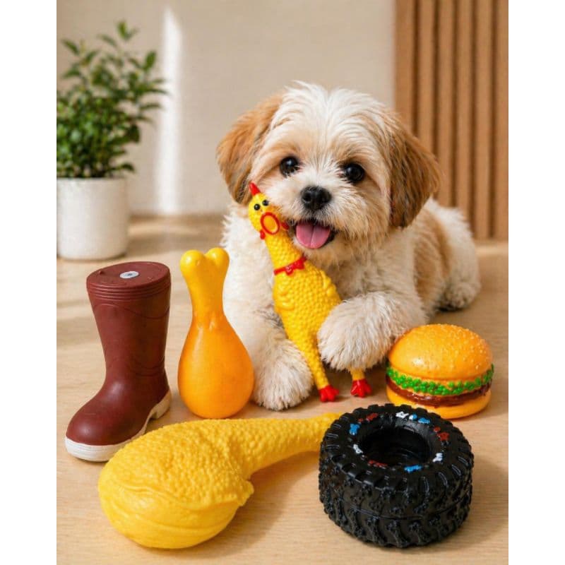 Kit 3/5/8 brinquedos interativos  mordedores pet cachorros  anti stress aleatório dente limpeza boca